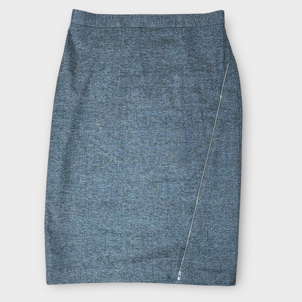 Banana‎ Republic Gray Pencil Skirt Front Side Zipper Detail Women's Size 14